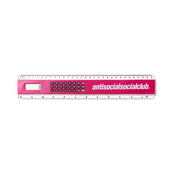 Anti Social Social Club Other - Anti Social Social Club 5507 Pink Ruler & Calculator ASSC